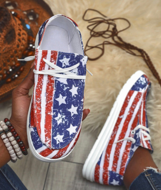 American Flag Slip-on Shoes