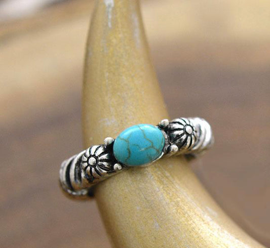 Western Turquoise Stretch Ring