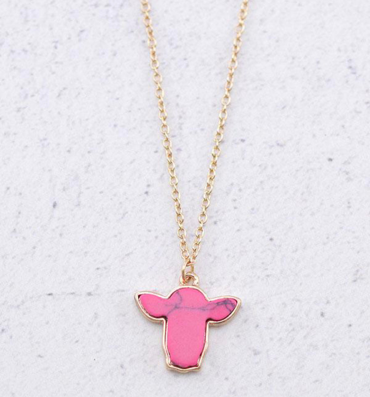 Stone Cow Necklace