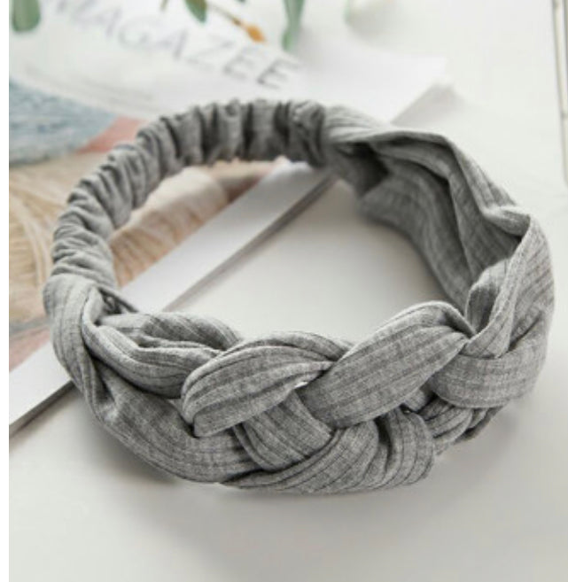 Gray Breaded Headband