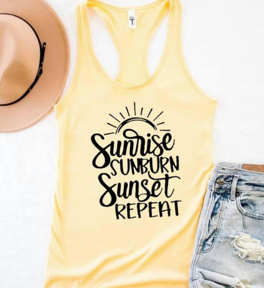 Sunrise Sunburn Sunset Tank