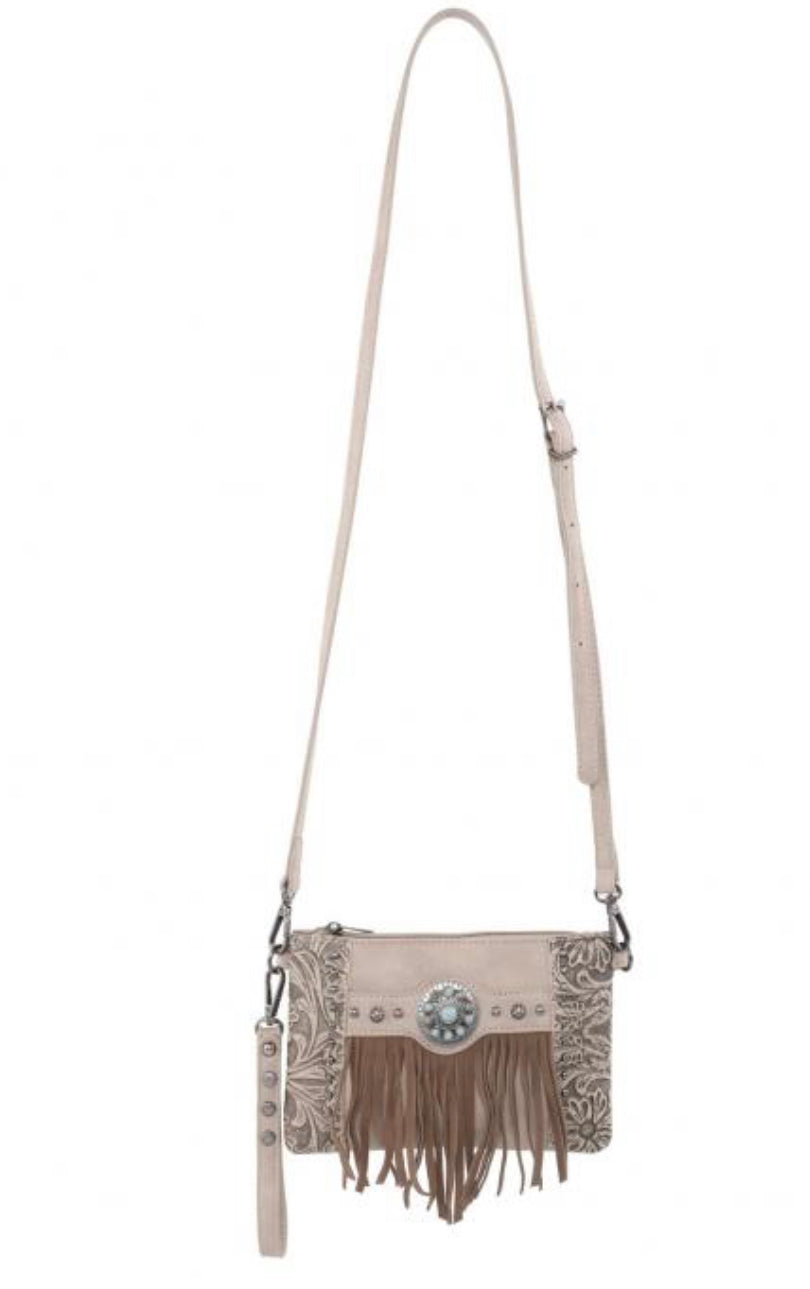 Small Montana West (Coffee Color) Fringe Clutch/Crossbody