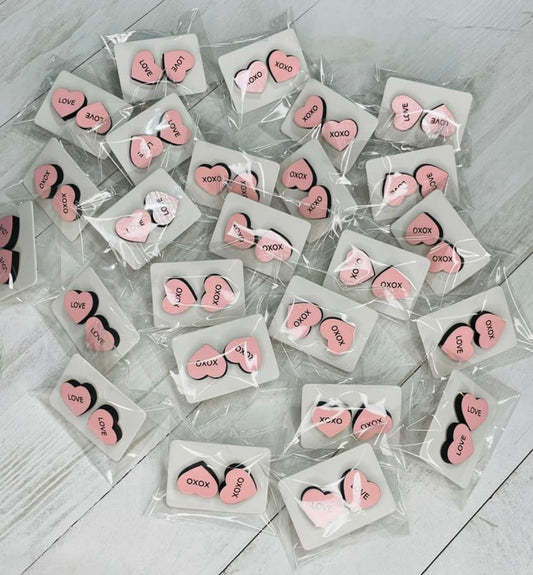 Conversation Heart Earring Studs