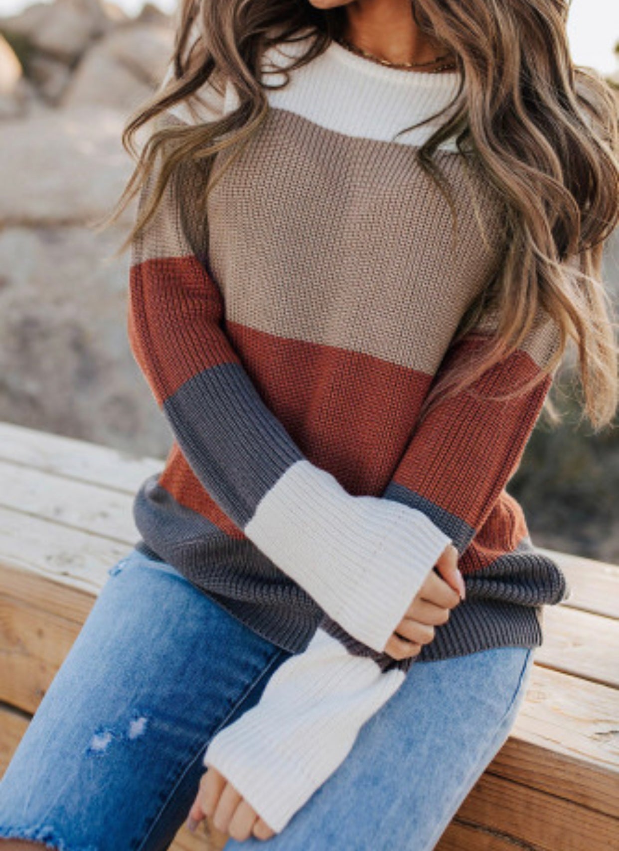 Cozy Color Block Sweater