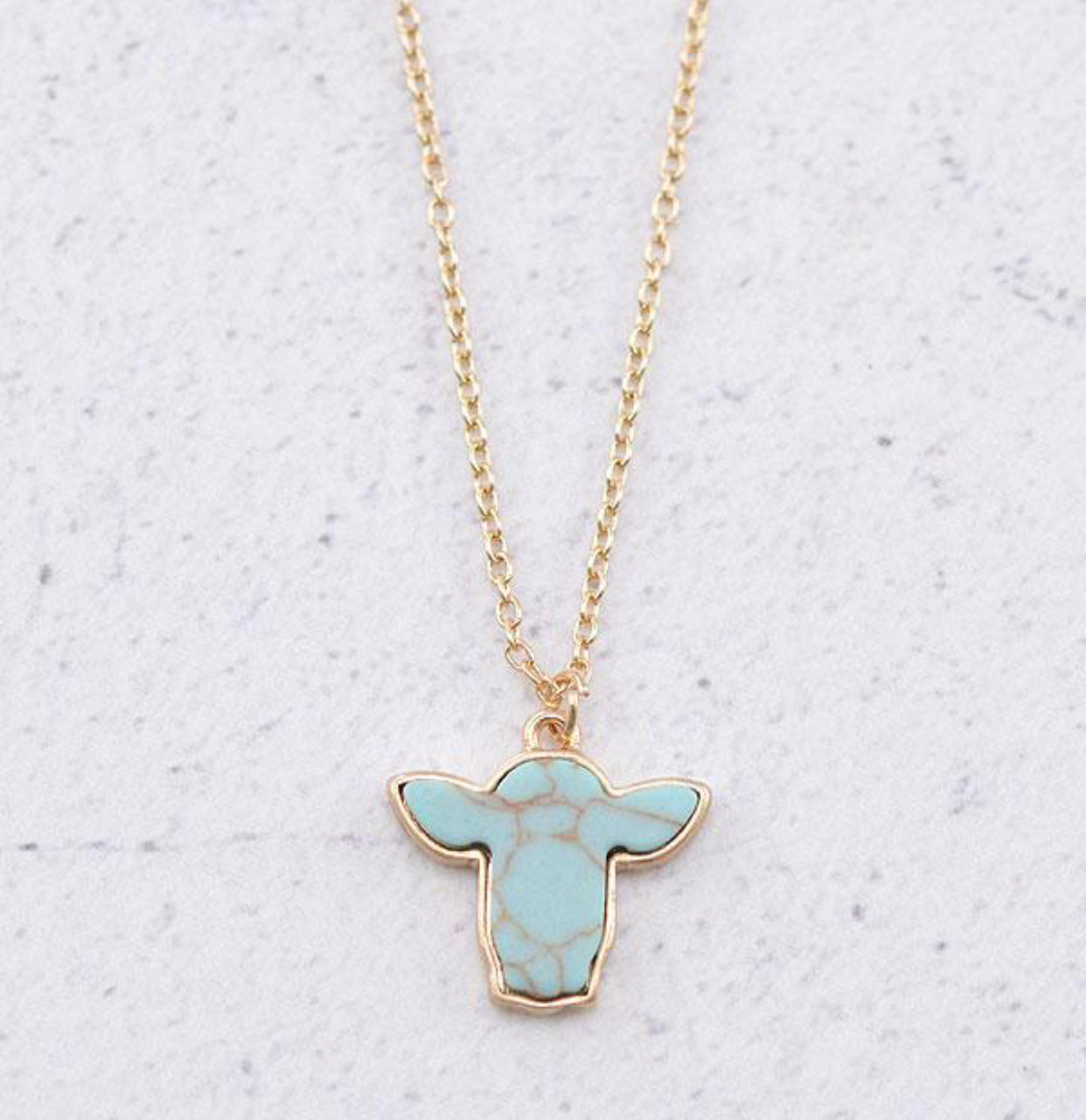 Stone Cow Necklace