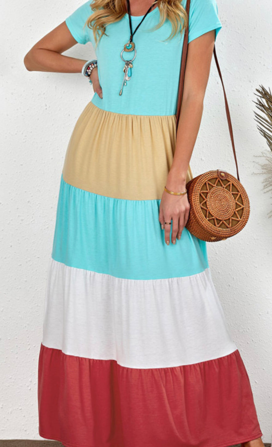 Short Sleeve Maxi Dress