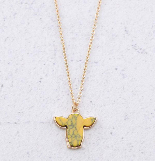 Stone Cow Necklace