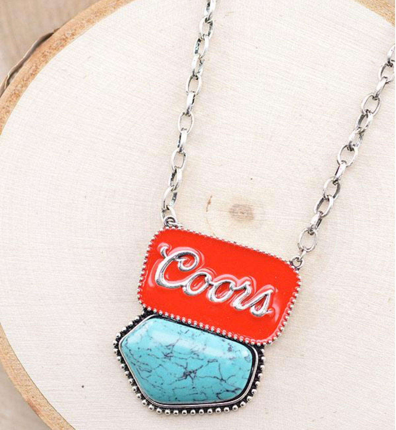 Semi Stone Branded Necklace