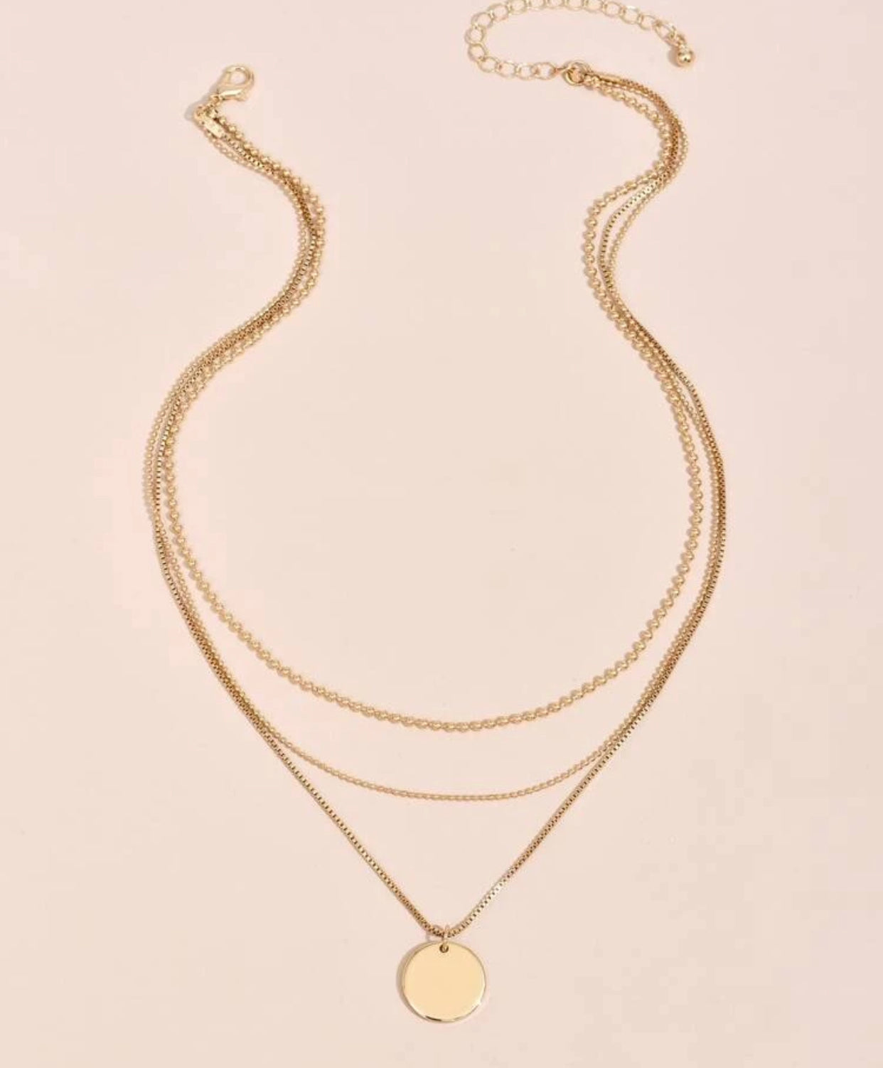 Layered Gold Fashion Necklace