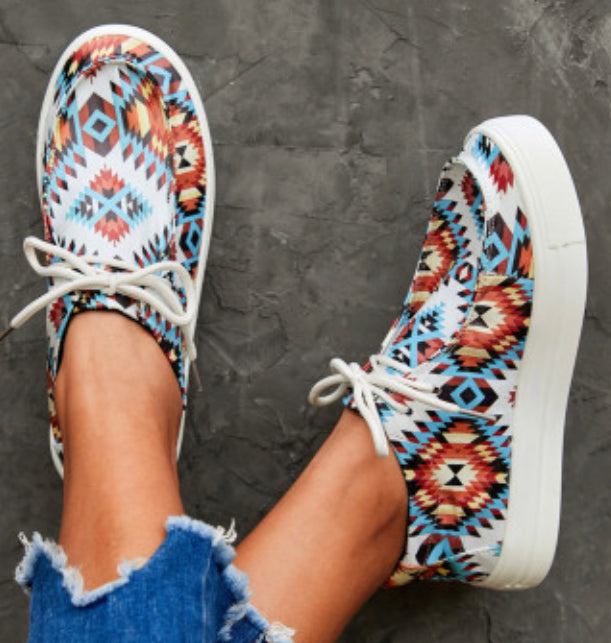 Aztec Pattern Slip-ons